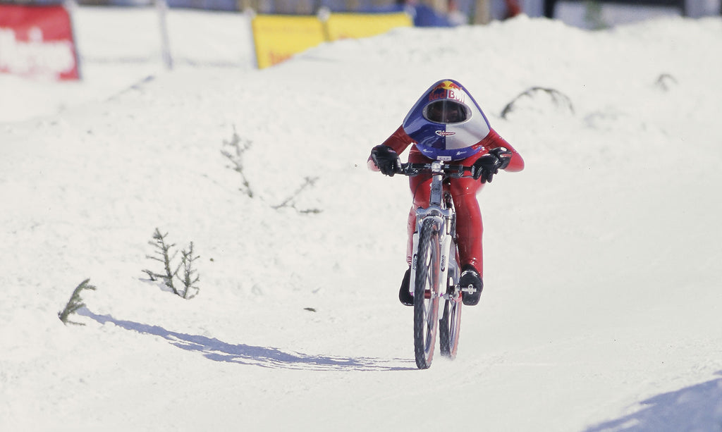 Snow clearance bike downhill