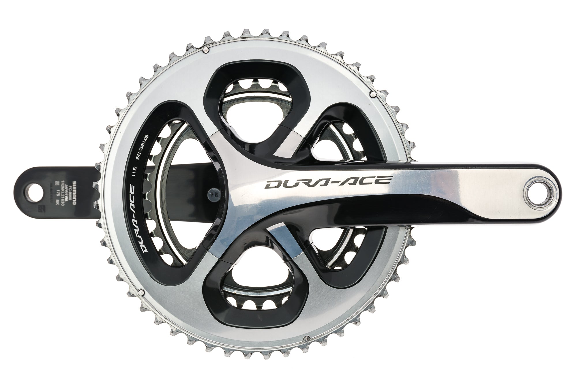 Shimano Dura-Ace FC-9000 Crankset 11 Speed 175mm 52/36t 110mm BCD  Hollowtech II