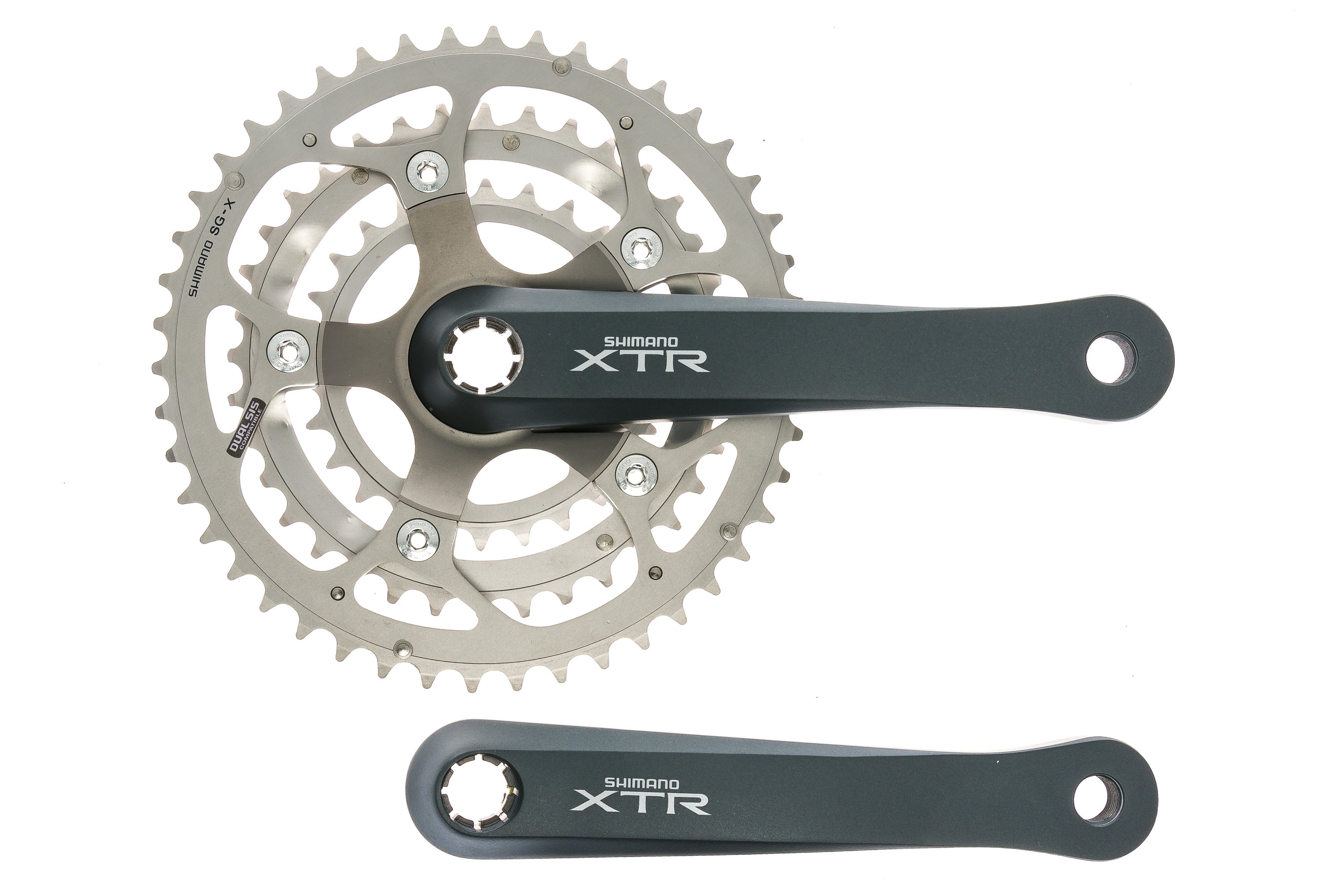 日本最大のブランド shimano XTRクランクセット 中古 ワッシャー１つ欠