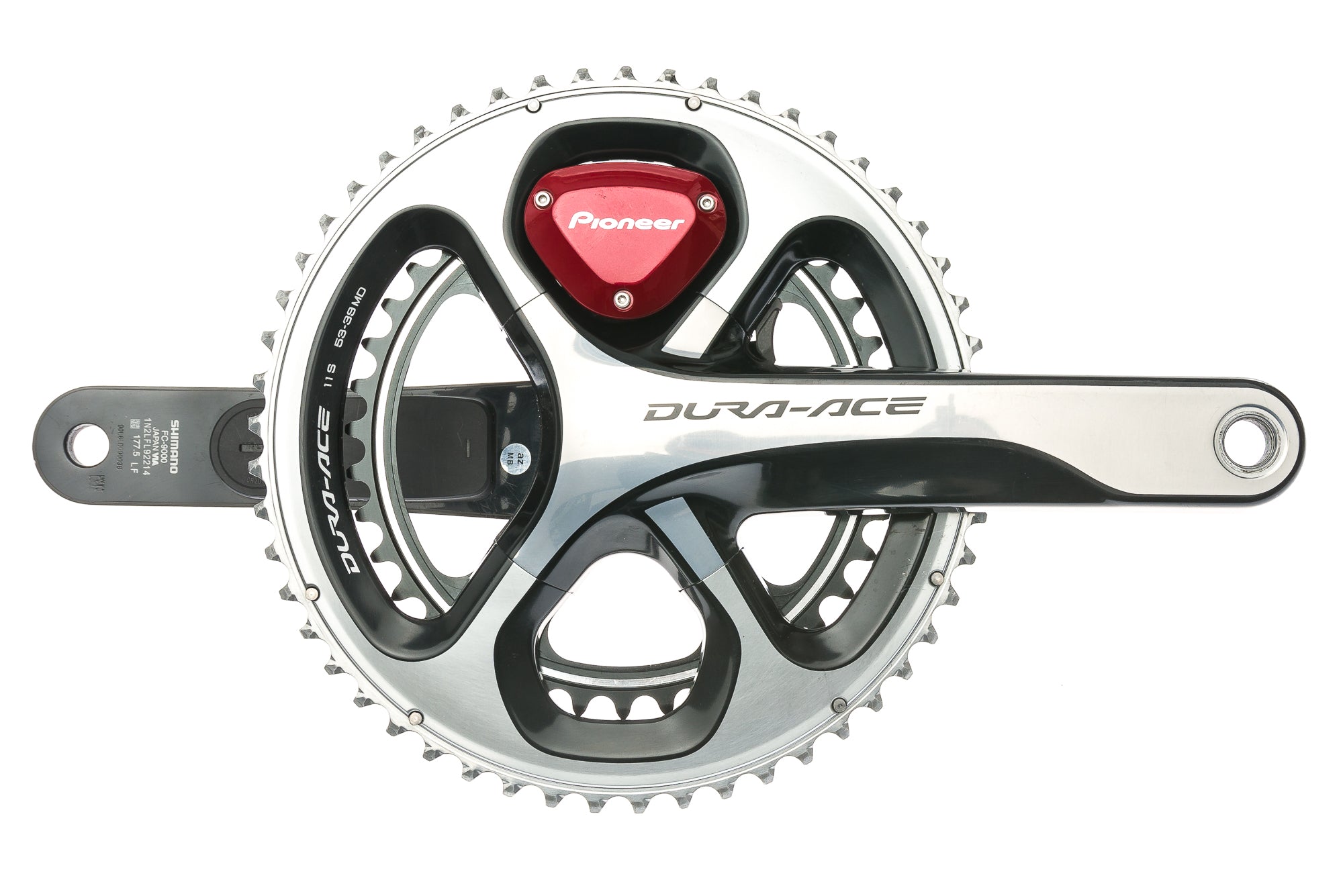 Pioneer Dura-Ace FC-9000 Dual Power Meter Crankset 11 Speed 177.5mm 53/39T  110mm BCD