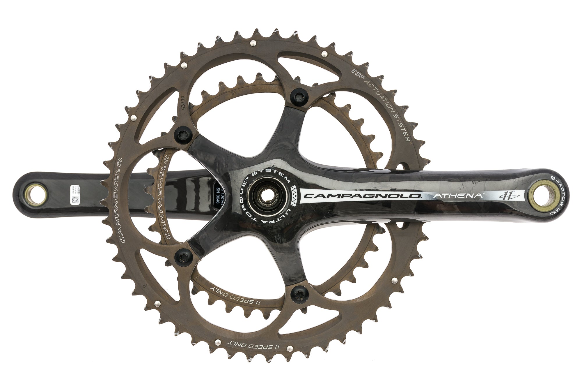 Campagnolo Athena 11 Crank Set 11 Speed 175mm 53 | The Pro's Closet