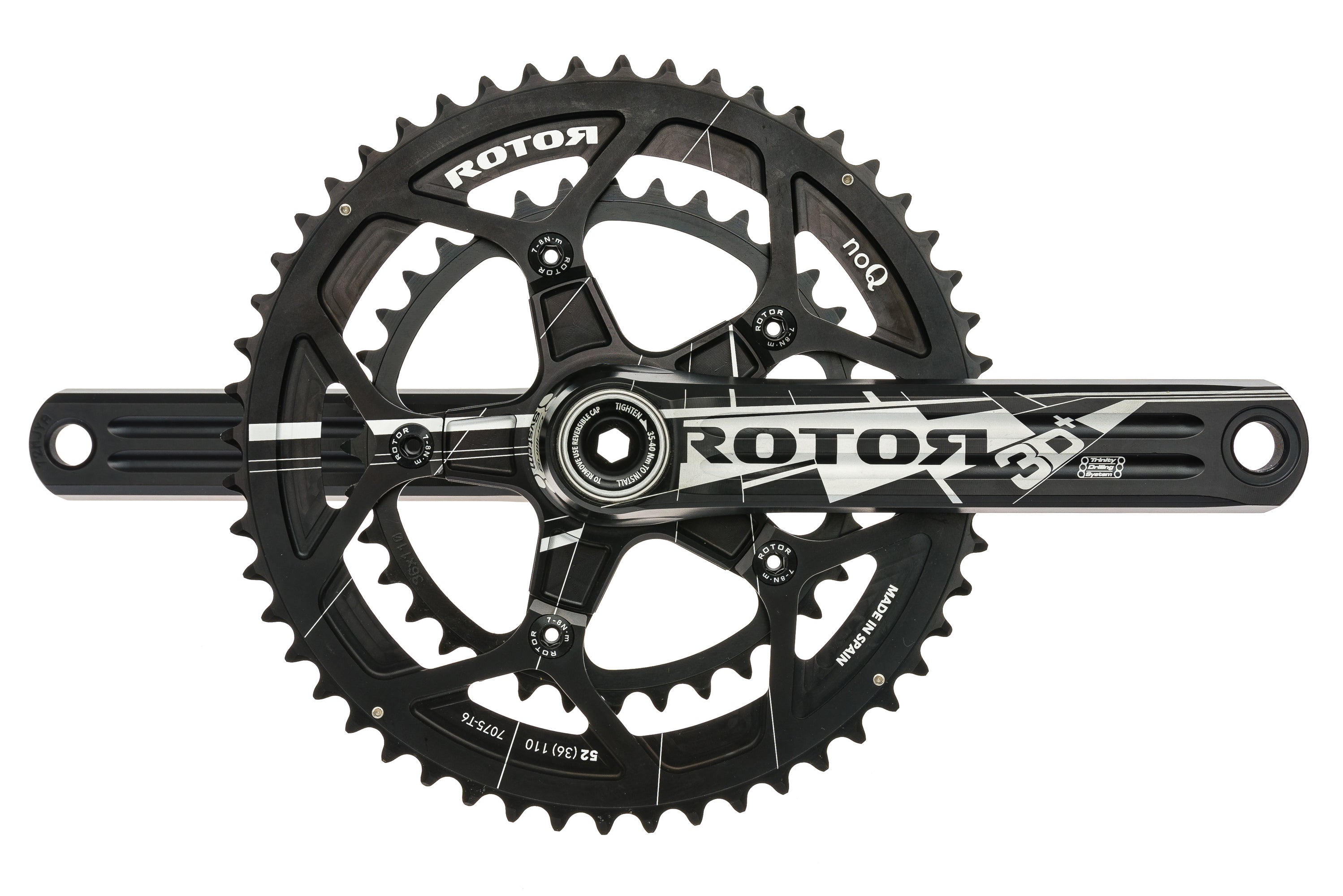 Rotor 3D+ Crank Set 11 Speed 172.5mm 52/36T NoQ | The Pro's Closet