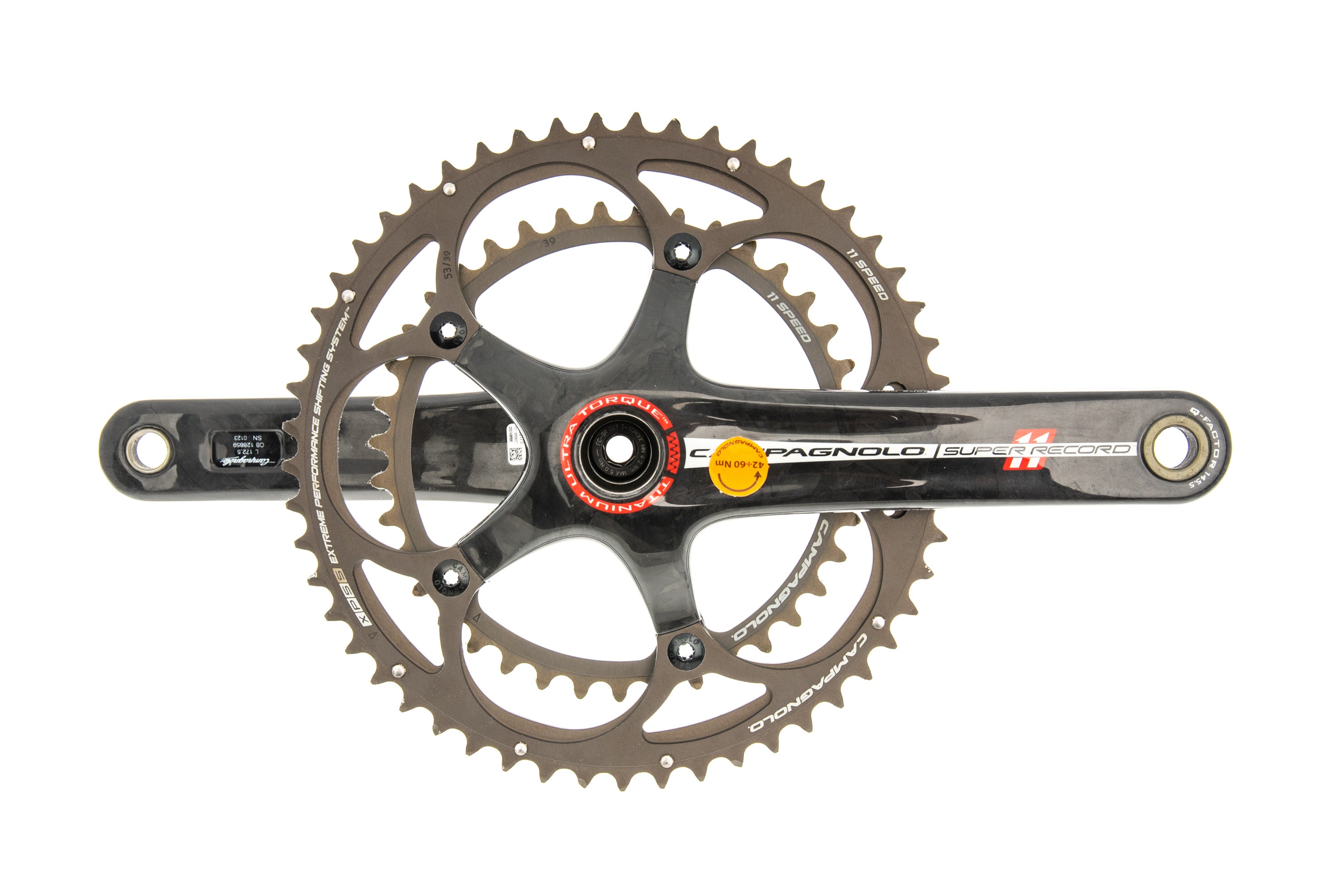 Campagnolo Super Record Carbon Ti Crankset 11 Sp | The Pro's Closet