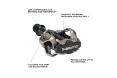 Shimano PD-M540 SPD Clipless MTB Pedals Black | The Pro's Closet