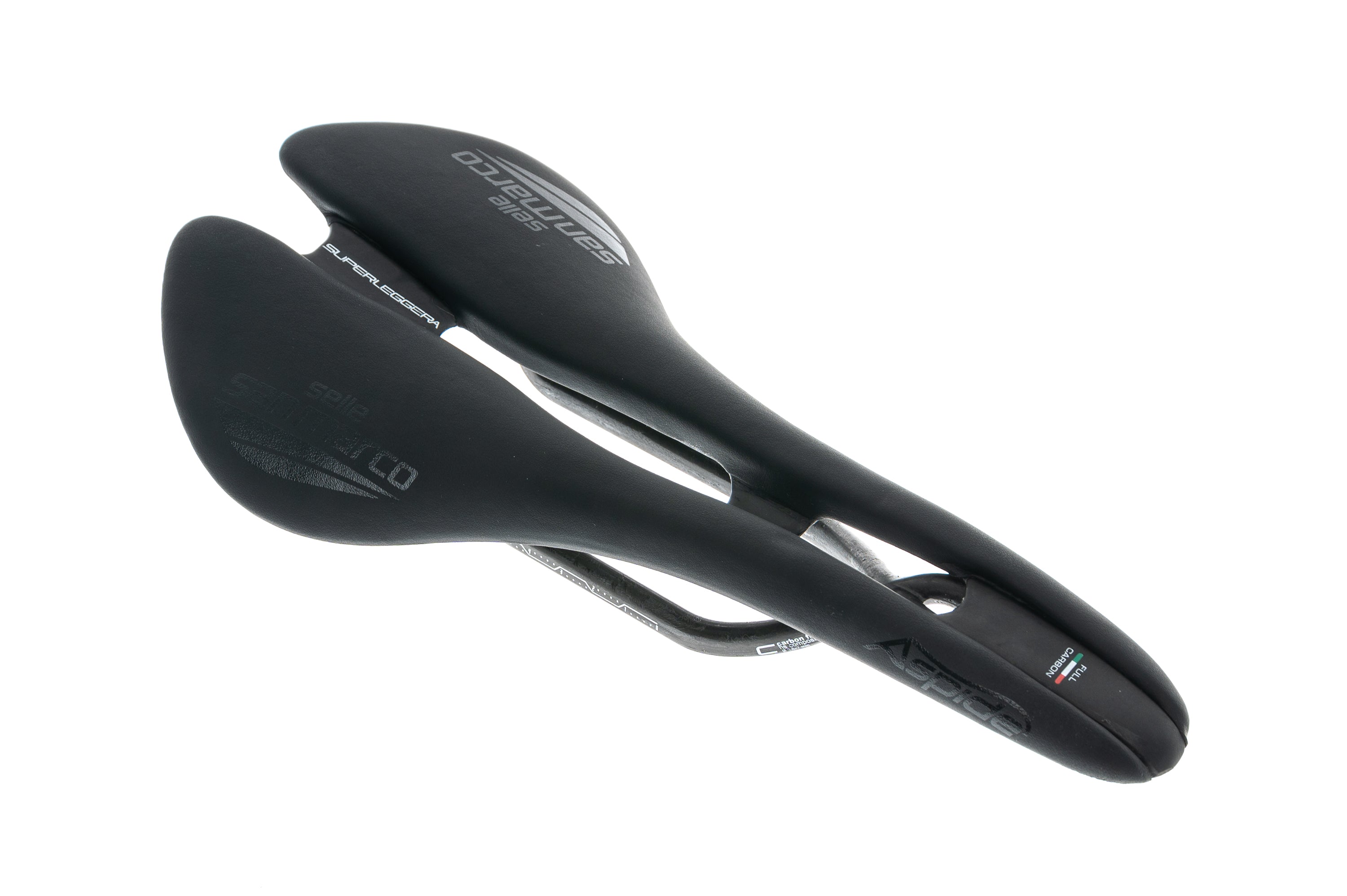 San Marco Aspide Superleggera Narrow Saddle 131mm Carbon Rails Black