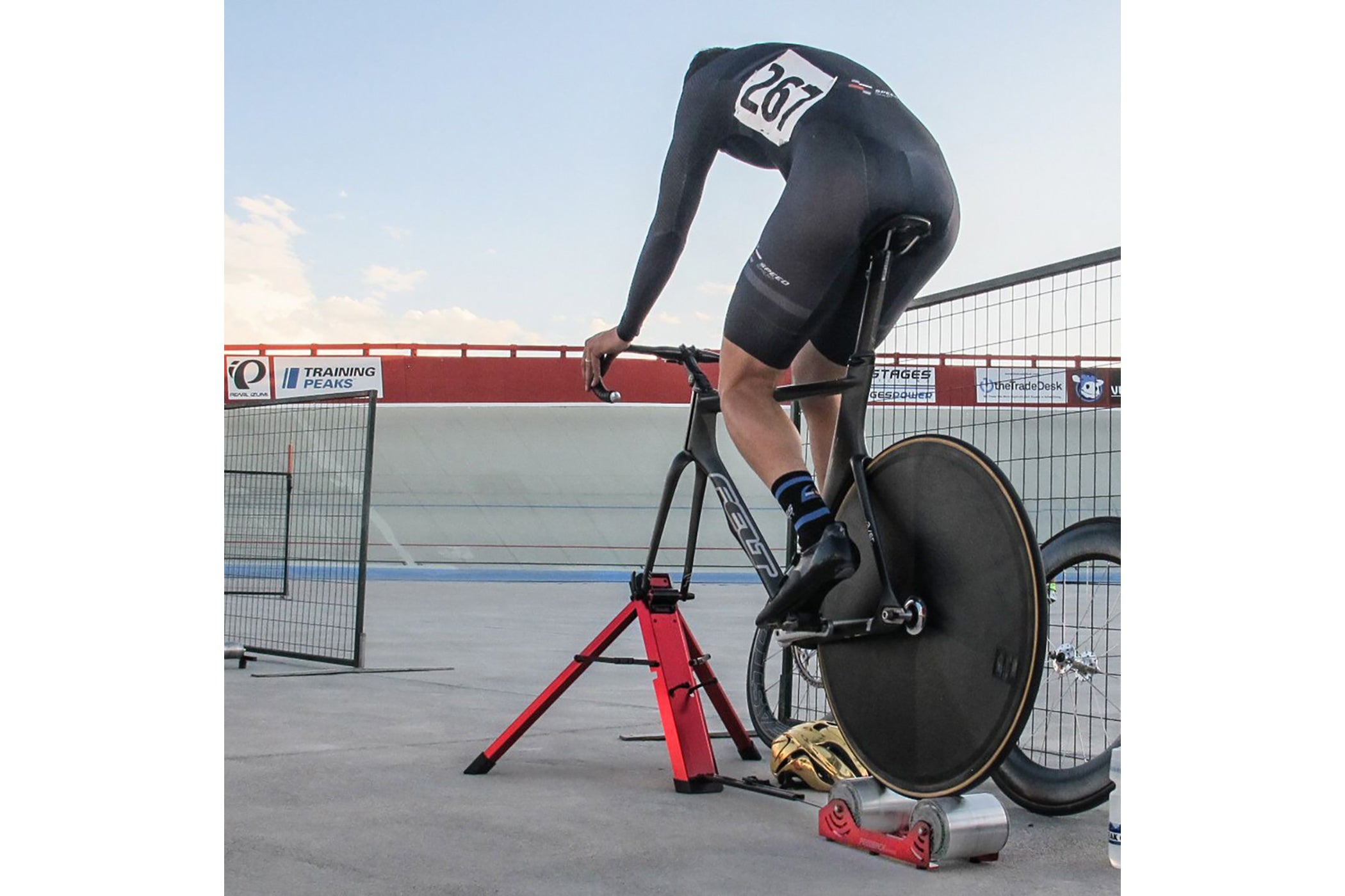 Portable store bike trainer