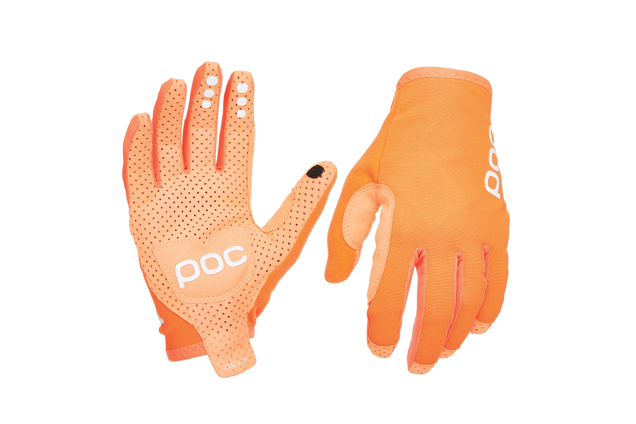 Orange cycling online gloves