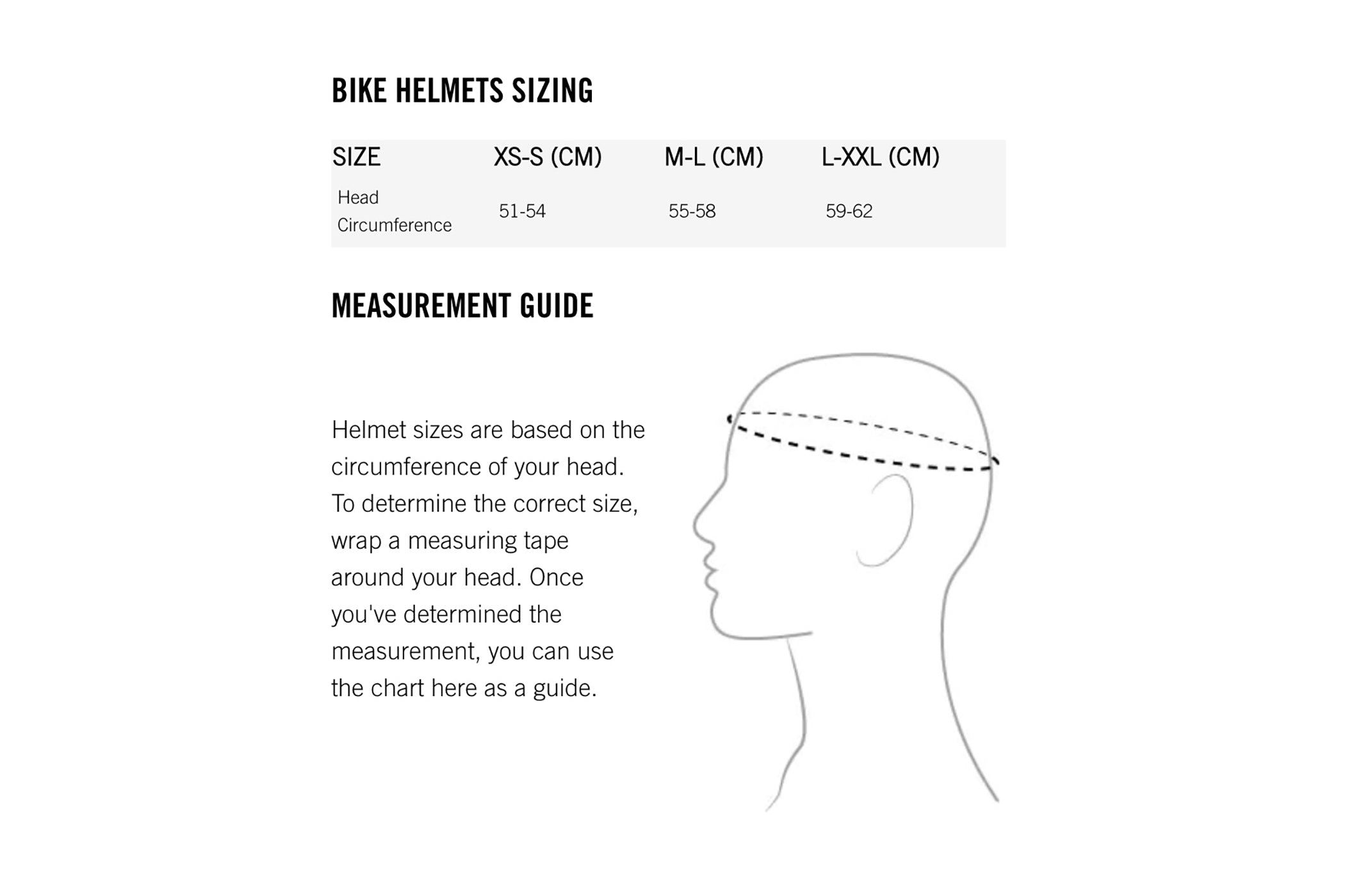 Poc tectal sales helmet sizing