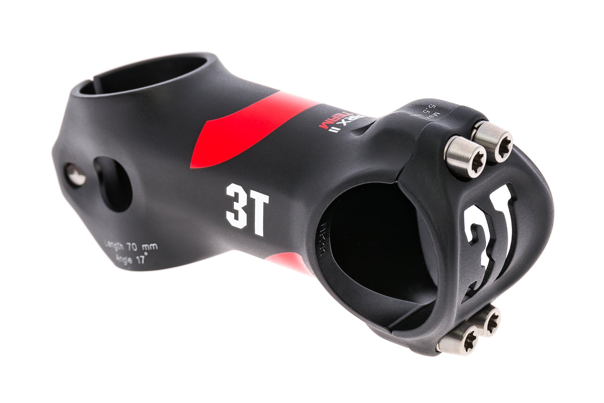 3T ARX-II Team Stem 31.8mm 90mm 6 Degree Aluminum Black/Red